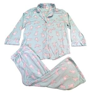 Secret Treasures Women's Pajama Set Size M Dog Print Yorkie‎ Westie Terrier